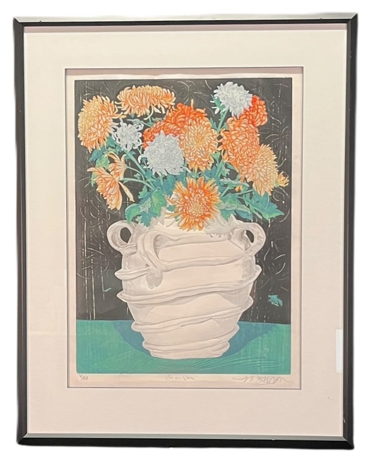 "ROMAN VASE" WOODBLOCK PRINT BY JAMES MONSO (1 of 3)