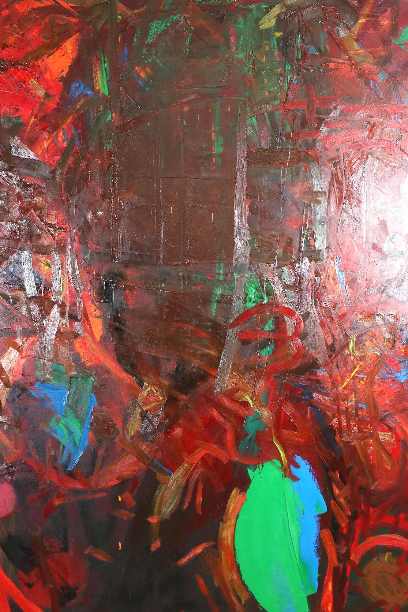 "OBSOLETE NECESSITY" OIL ON CANVAS BY DICK WRAY (1 of 5)