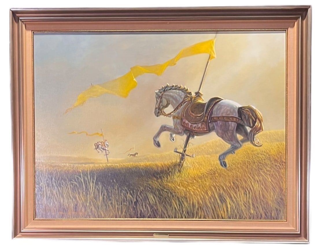 "RIDER'S TO THE WIND" PAINTING BY DICK TURNER: "RIDER'S TO THE WIND" PAINTING BY DICK TURNER Height: 44 in. by Width: 56 in.