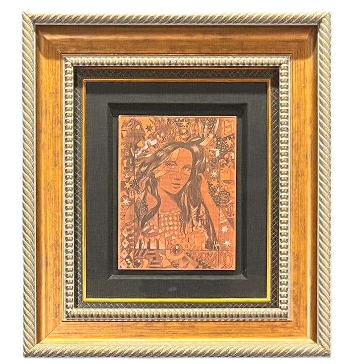 "EL DORADO" MIXED MEDIA ART BY CASABA MARKUS: "EL DORADO" MIXED MEDIA ART BY CSABAA MARKUS Height: 24.5 in. by Width: 21.5 in.