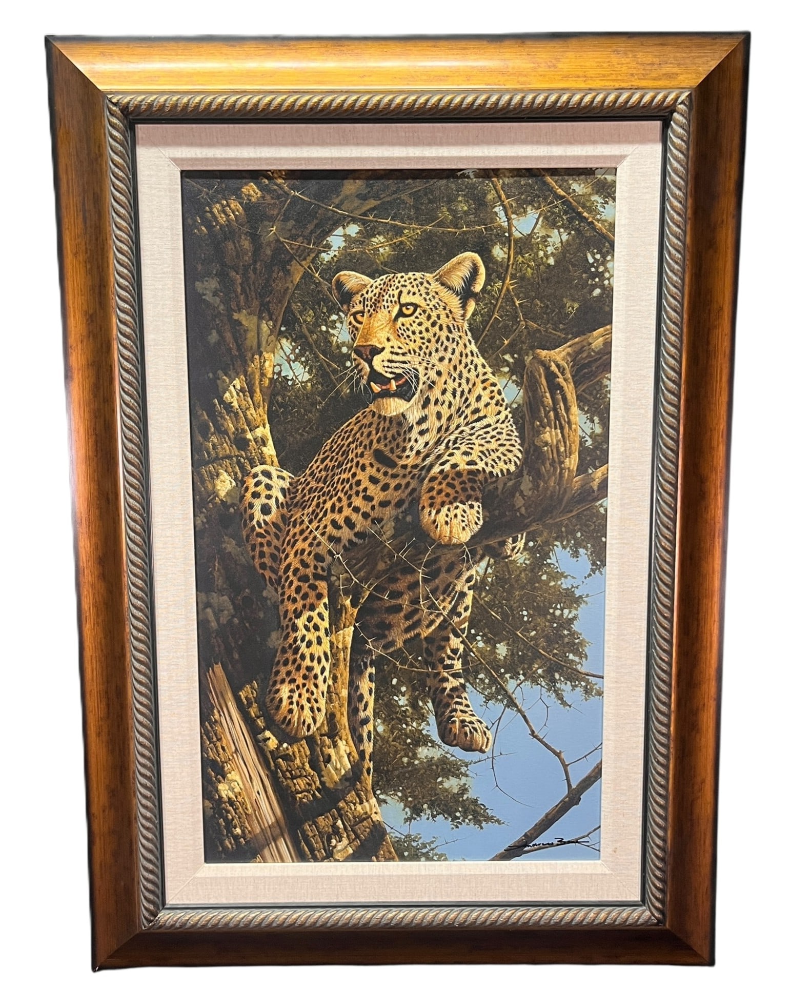 "CHEETAH" GICLEE ON CANVAS BY ANDREW BONE: "CHEETAH" GICLEE ON CANVAS BY ANDREW BONE Height: 40.5 in. by Width: 28.5 in.