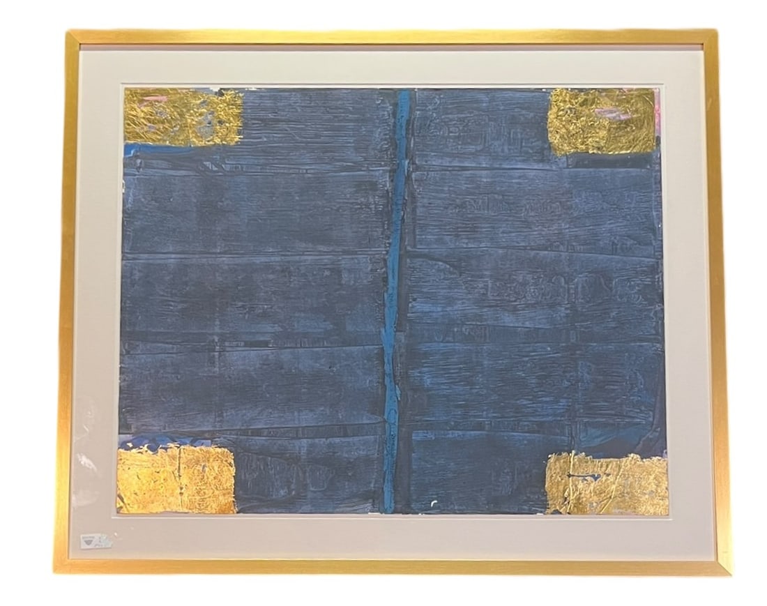 GOLD LEAF & PAINT ON PAPER MIXED MEDIA BY PRUNEDA (1 of 4)