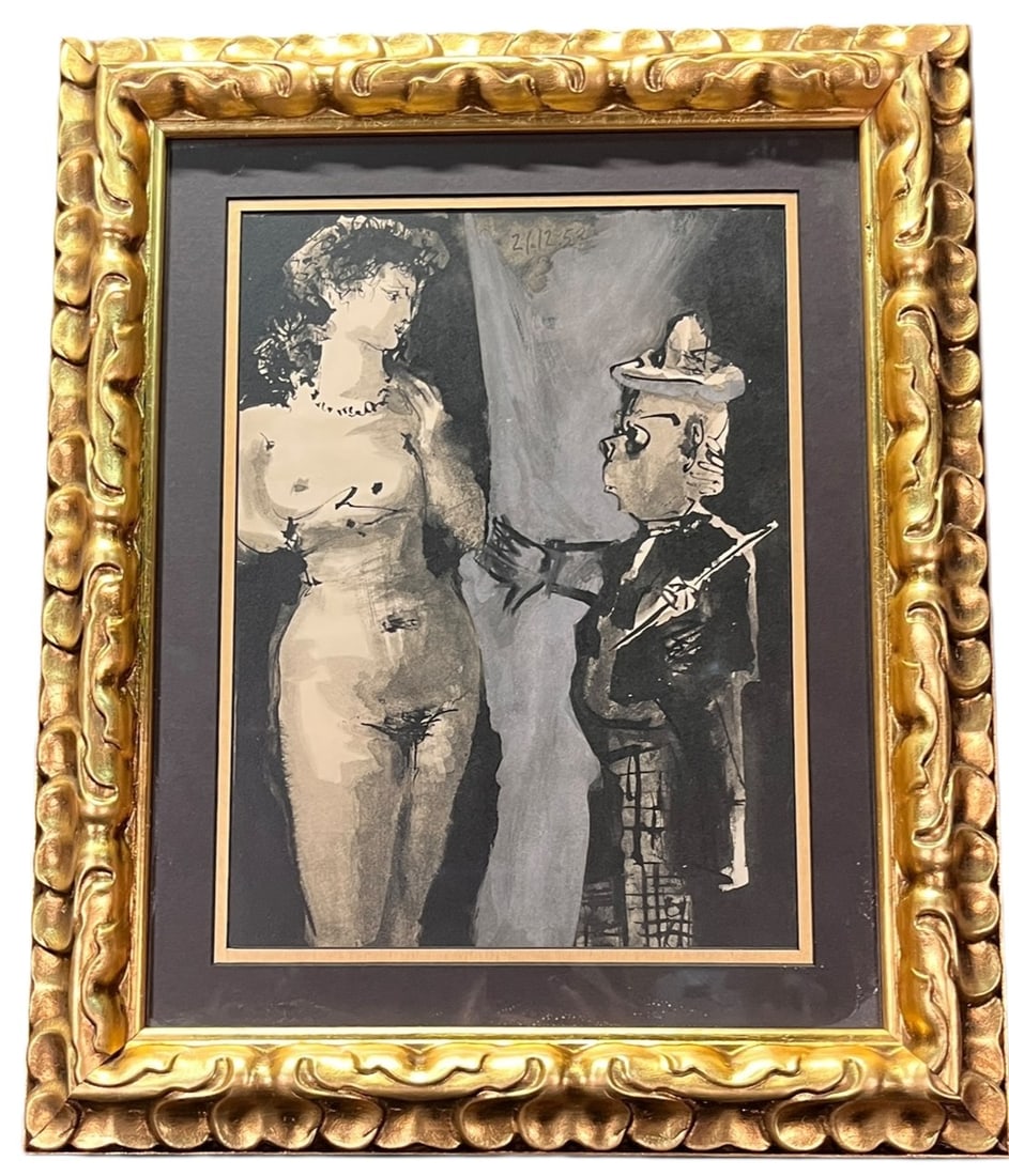 LA COMEDIE HUMAINE FROME VERVE LITHOGRAPH PICASSO: "LA COMEDIE HUMAINE FROME VERVE" LITHOGRAPH BY PABLO PICASSOArtist: Pablo Picasso (French 1881 - 1973) Title: "La Comedie Humaine" Medium: Offset Lithograph (after the drawing). Edition: Printed in 19