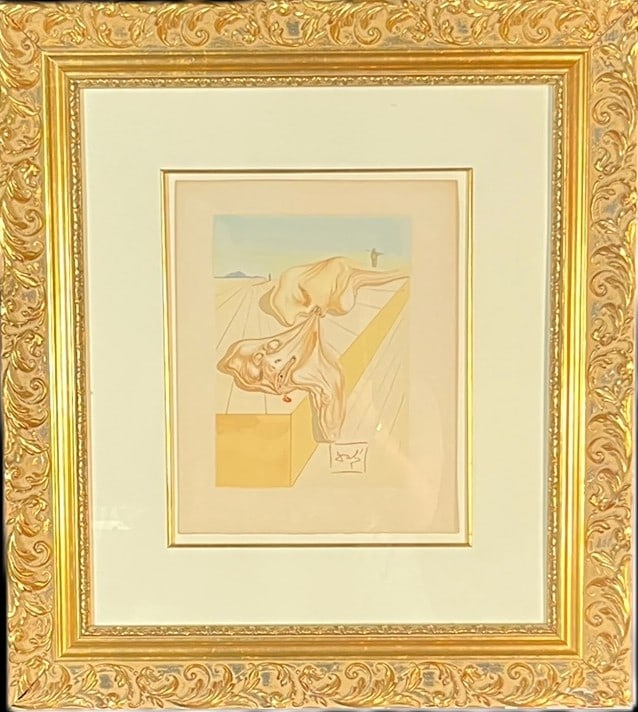 APPRAISED AS SALVADOR DALI, MEN WHO DEVOURS ALL...: APPRAISED AS SALVADOR DALI, MEN WHO DEVOURS ALL, BY PARK WEST GALLERY Height: 26 in. by Width: 23 in. by Depth: 1 IN.