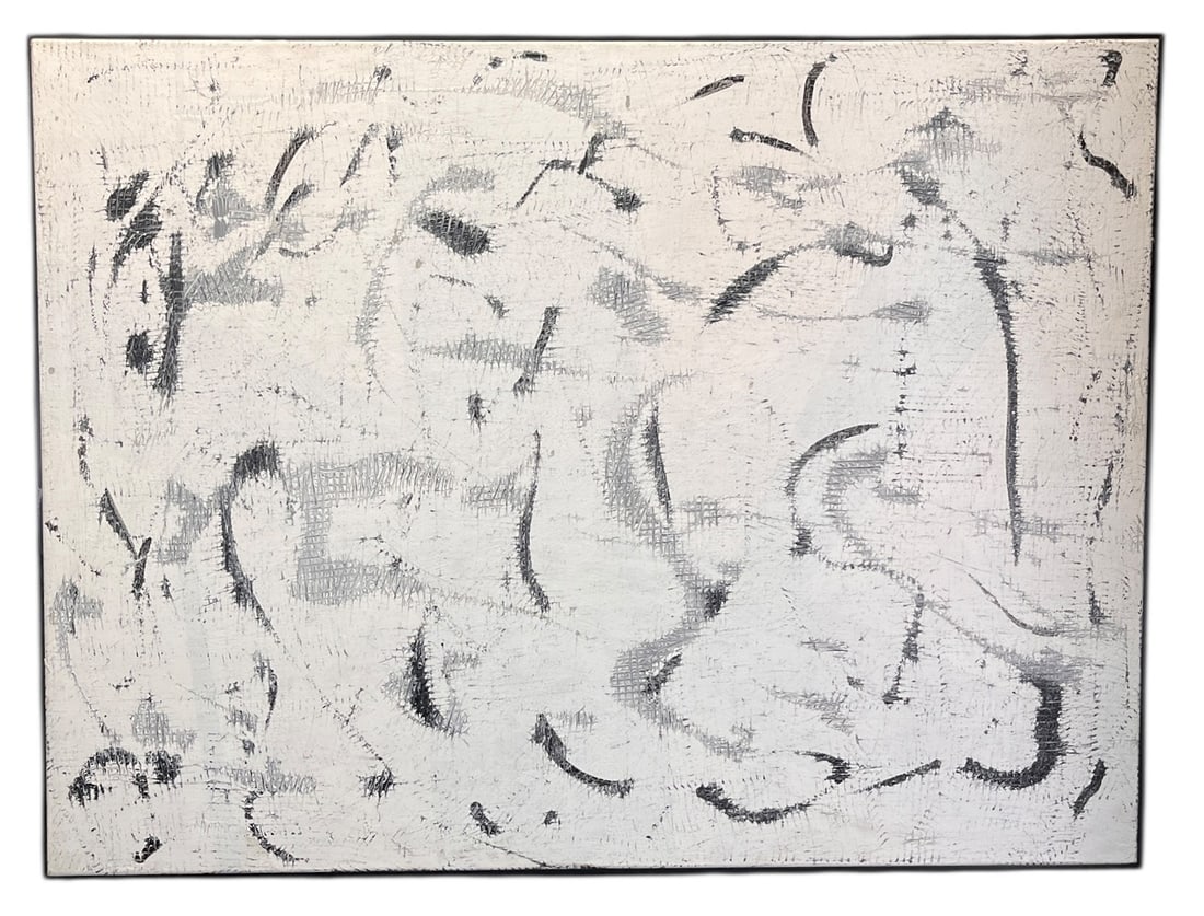 BLACK/GRAY ABSTRACT PAINTING BY ERIN HORTON (1 of 5)