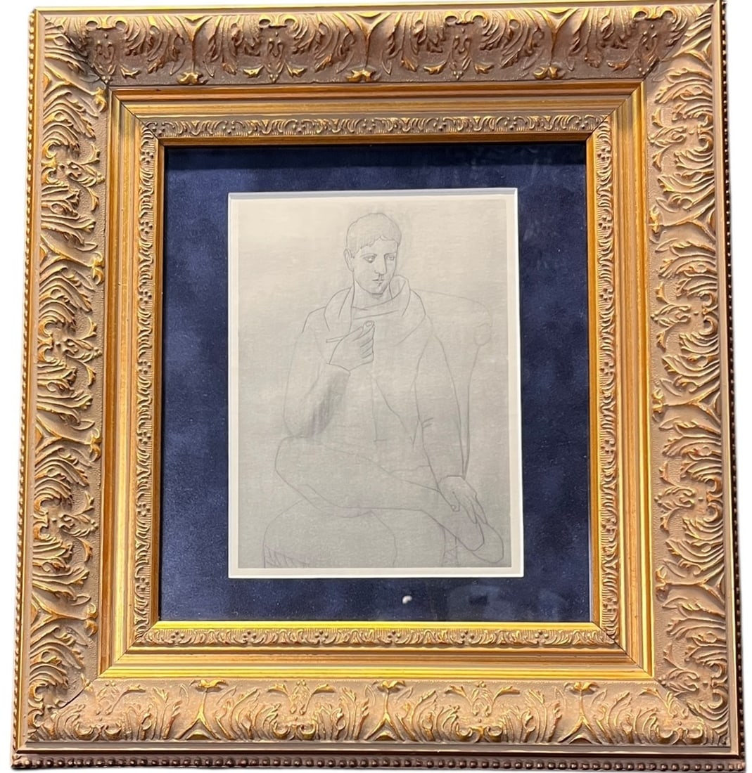 ?HOMMEAVECUNEPIPE? LITHOGRAPH BY PABLO PICASSO (1 of 4)