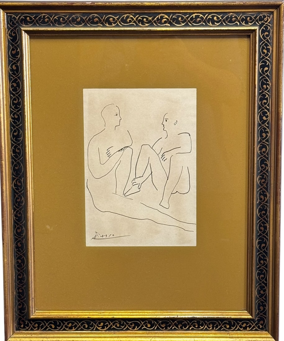 ?DEUXFIGURESFROMGRACEET" ENGRAVING BY PICASSO: Artist: Pablo Picasso (French 1881 - 1973)Title: Deux Figures From Grace Et Mouvement, 1943Medium: Etching, signed on the plate Edition: Published by Louis Grosclaude, Zurich, edition of 252