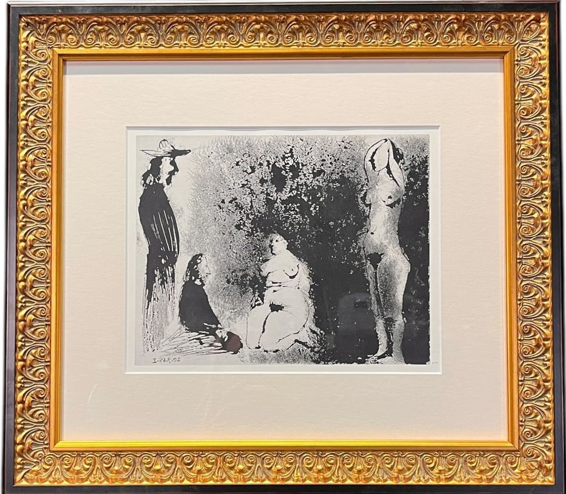 "PAINTERS IN THE FIELD" LITHO BY PABLO PICASSO (1 of 4)