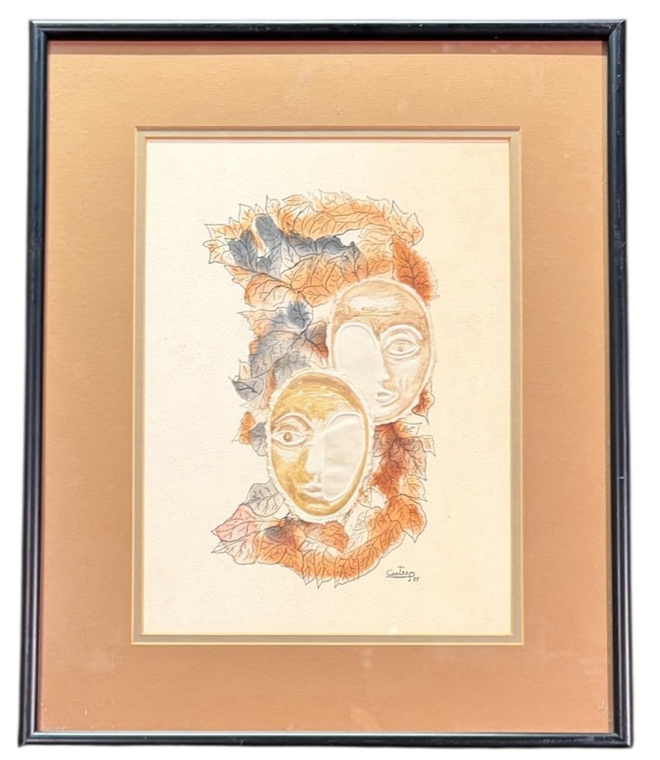 "ARRIVING AT THE AUTUMN" ETCHING BY CAROLINA: "ARRIVING AT THE AUTUMN" ETCHING BY CAROLINA CASTRO PADILLA. Height: 19 in. by Width: 15.5 in.