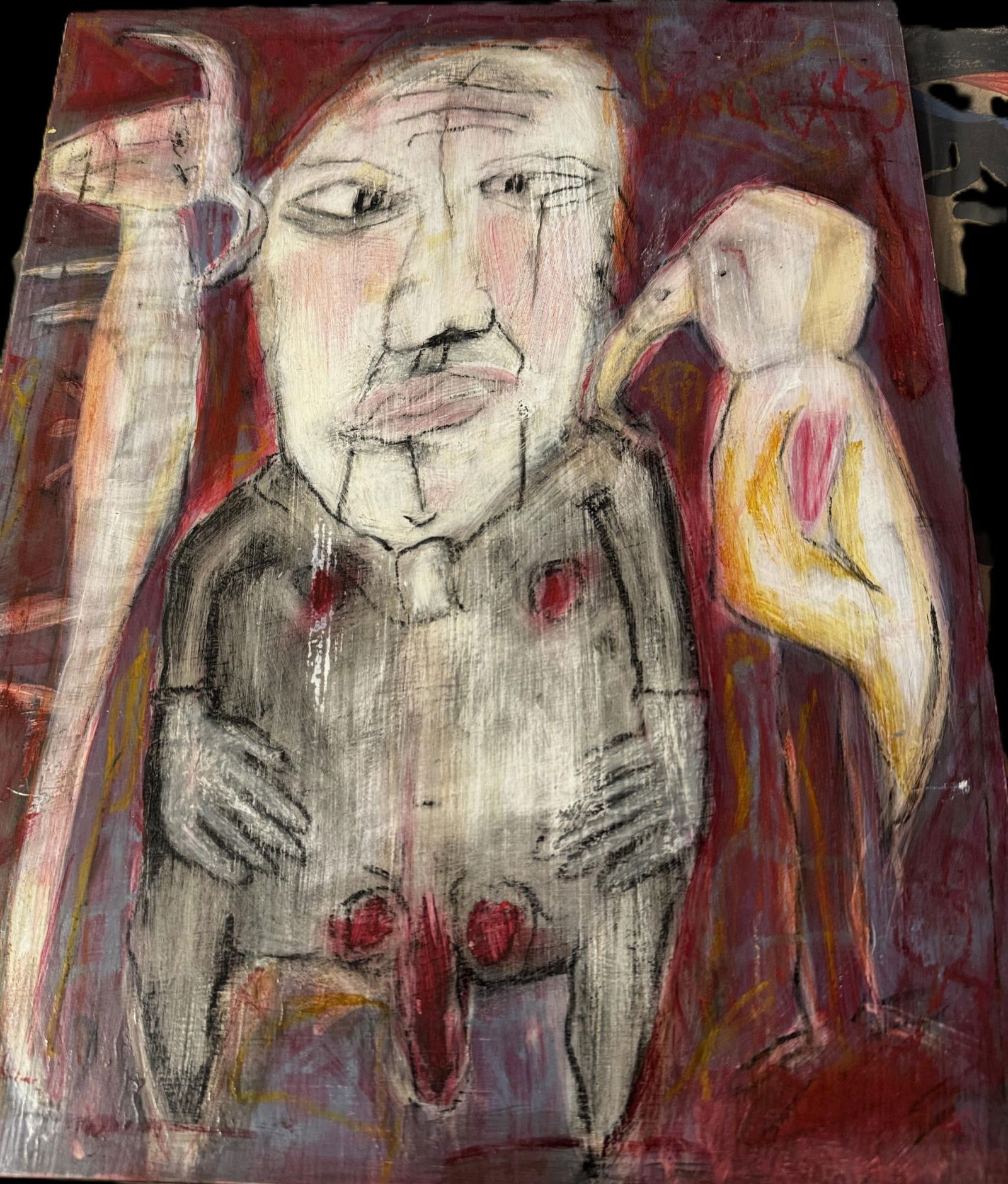 FRANCIS NEWTON SOUZA OIL ON PANEL (1 of 6)