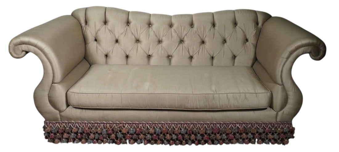 CUSTOM UPHOLSTERED SCROLL ARM SOFA (1 of 3)
