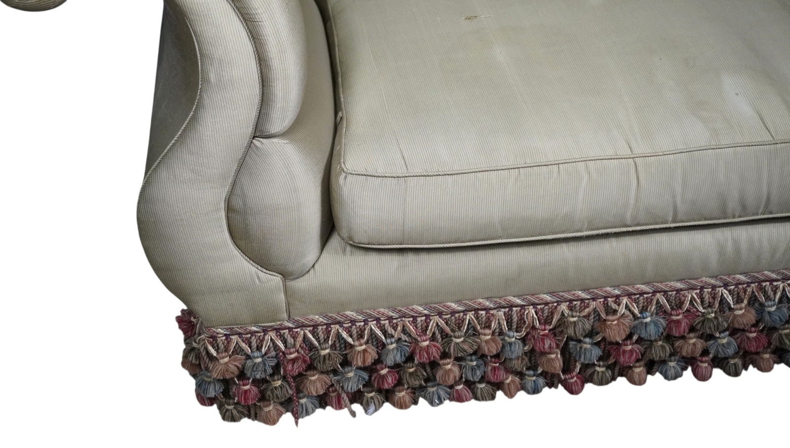 CUSTOM UPHOLSTERED SCROLL ARM SOFA - 2