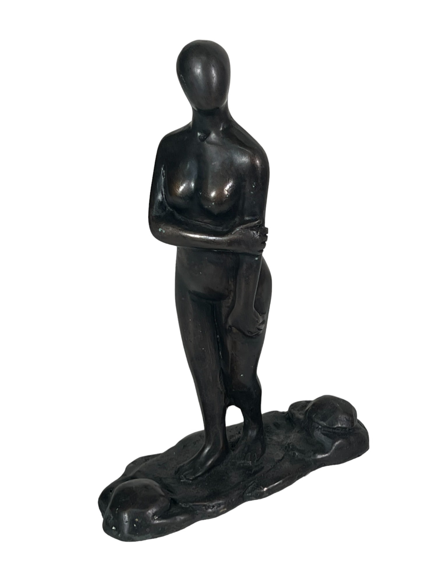 FEMALE NUDE BRONZE SCULPTURE (1 of 3)