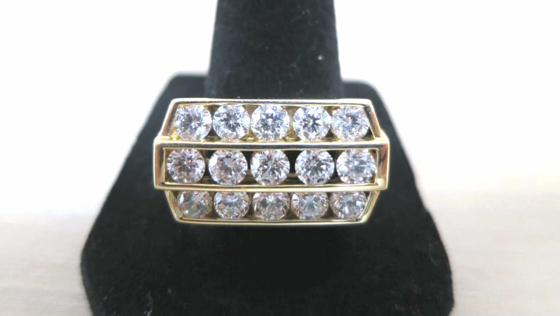 14KT YELLOW GOLD MEN'S DIAMOND RING (1 of 3)