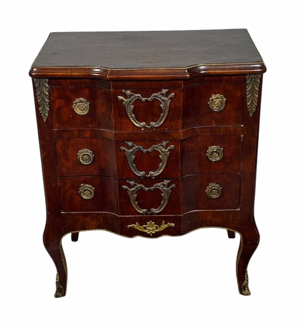 VINTAGE FRENCH CHEST WITH GILT BRONZE MOUNTS (1 of 5)