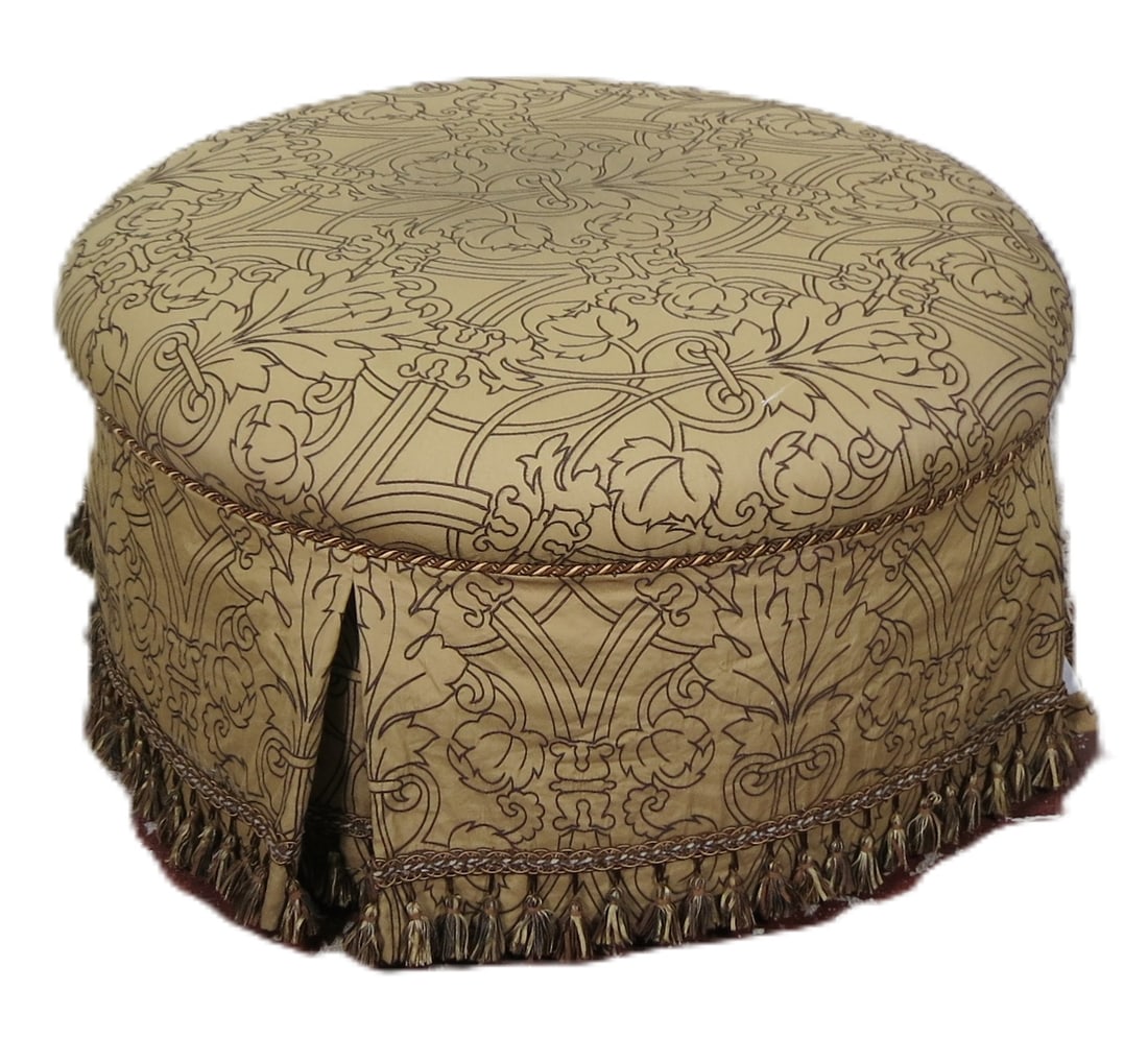 ROUND UPHOLSTERED OTTOMAN (1 of 3)