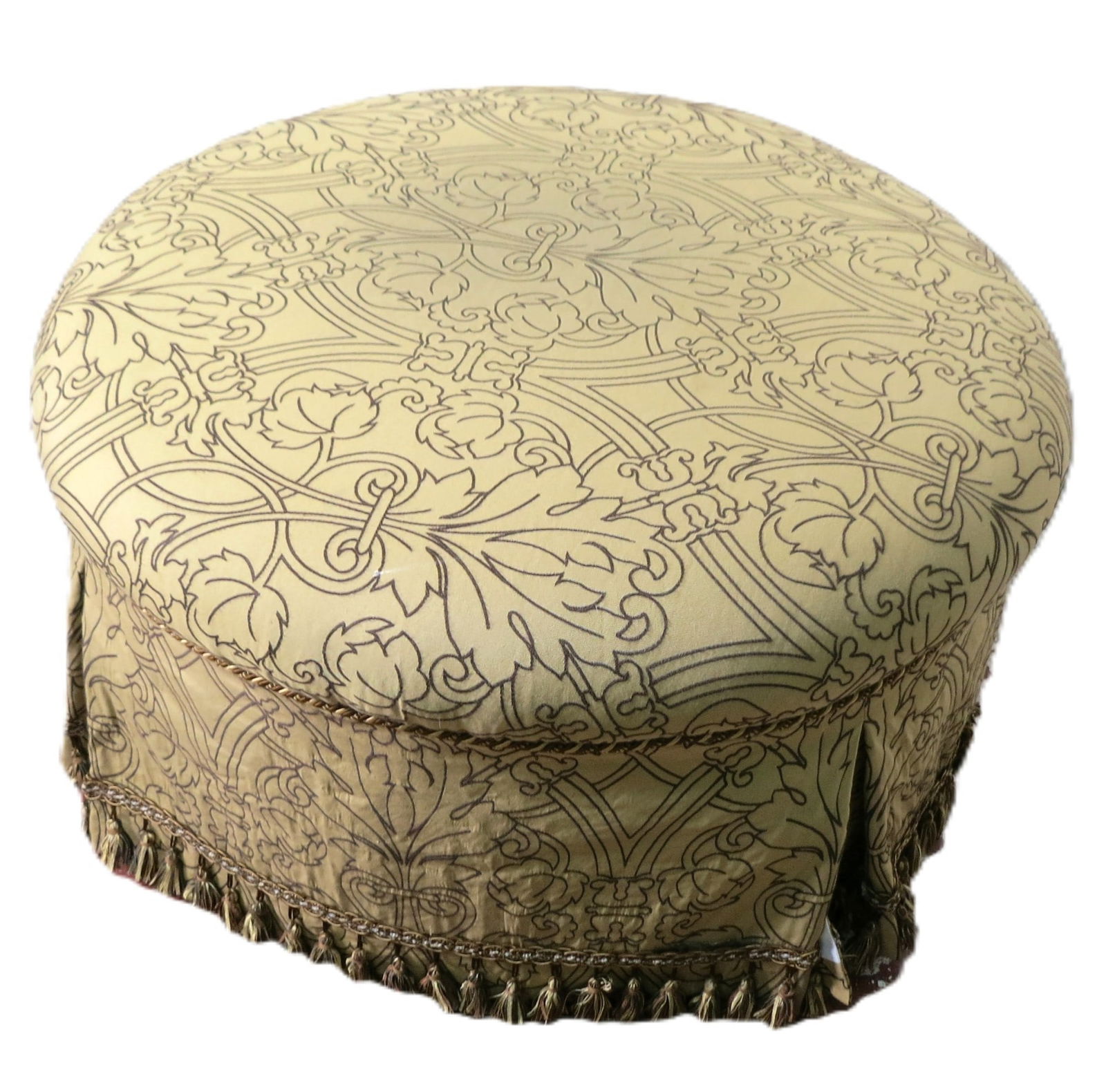 ROUND UPHOLSTERED OTTOMAN - 3