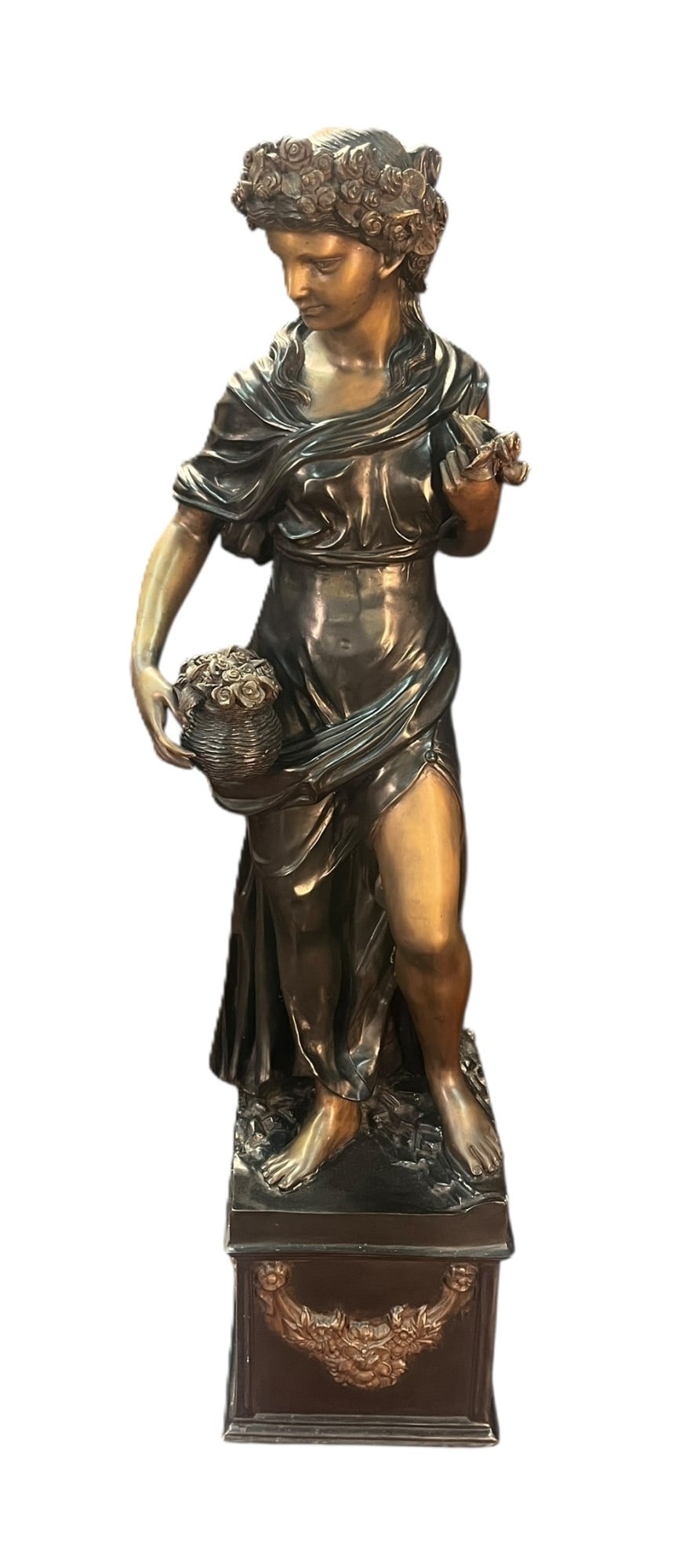 LIFE-SIZE ART NOUVEAU FEMALE SCULPTURE (1 of 9)