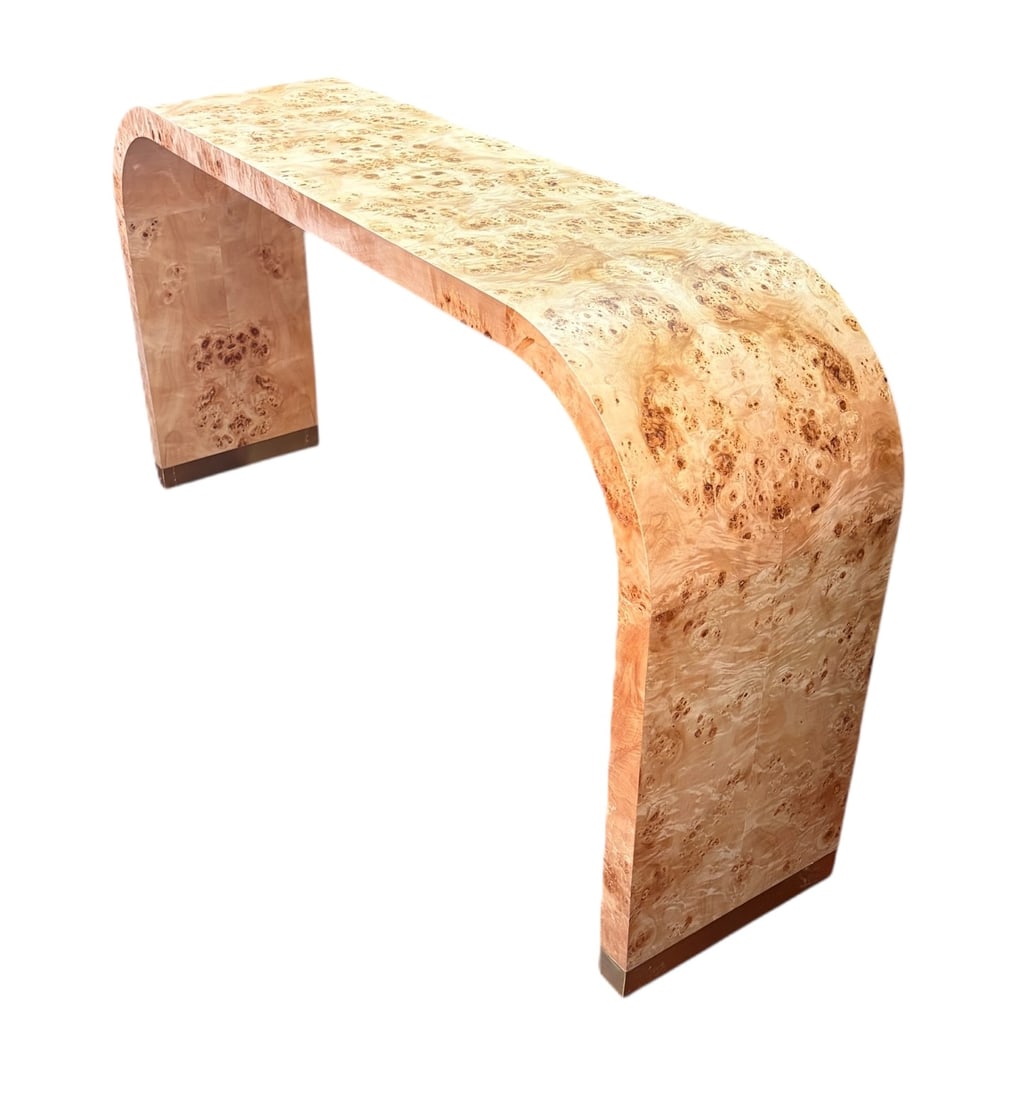 BURLED WOOD WATERFALL TABLE - 2