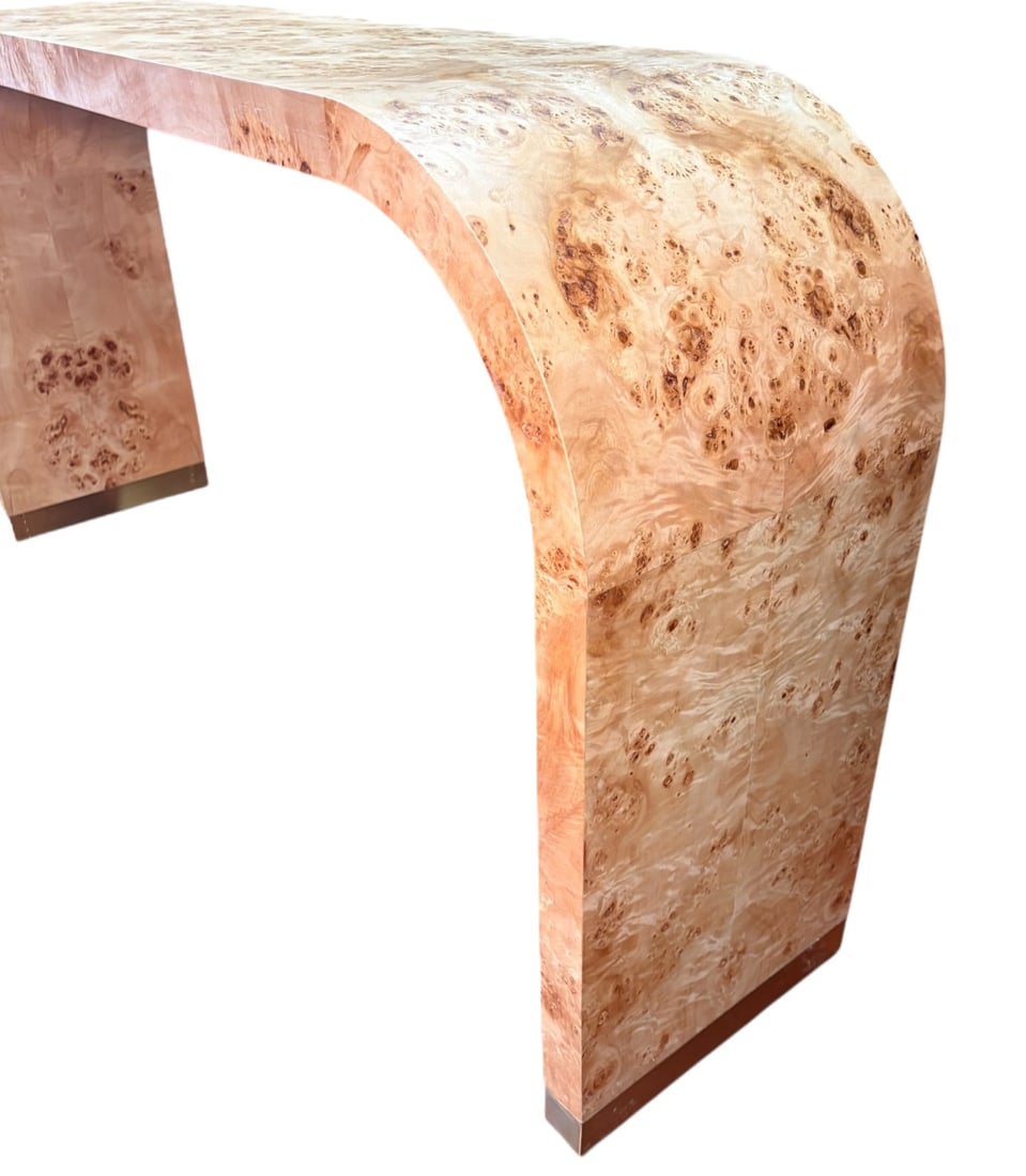 BURLED WOOD WATERFALL TABLE - 4