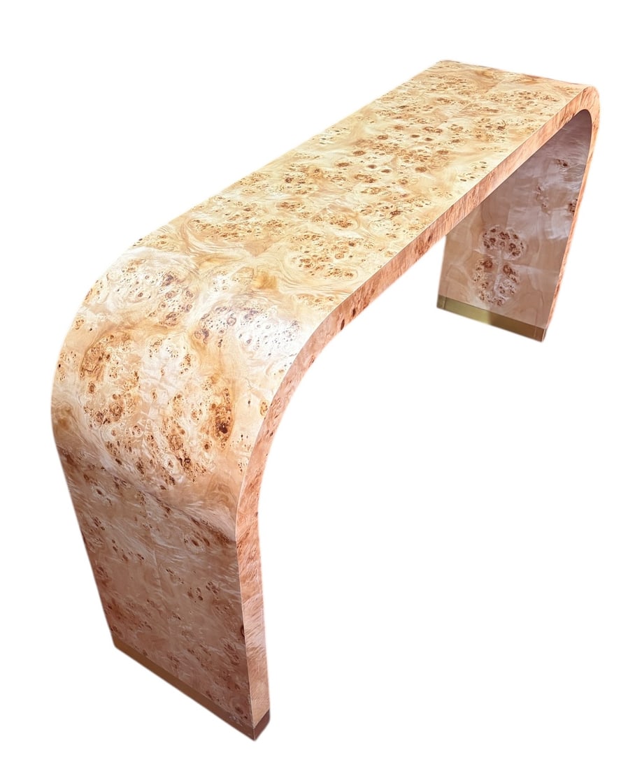 BURLED WOOD WATERFALL TABLE - 5