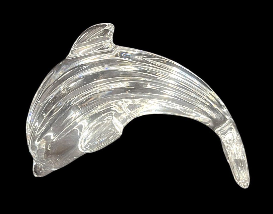 THREE BACCARAT CRYSTAL DOLPHINS - 5