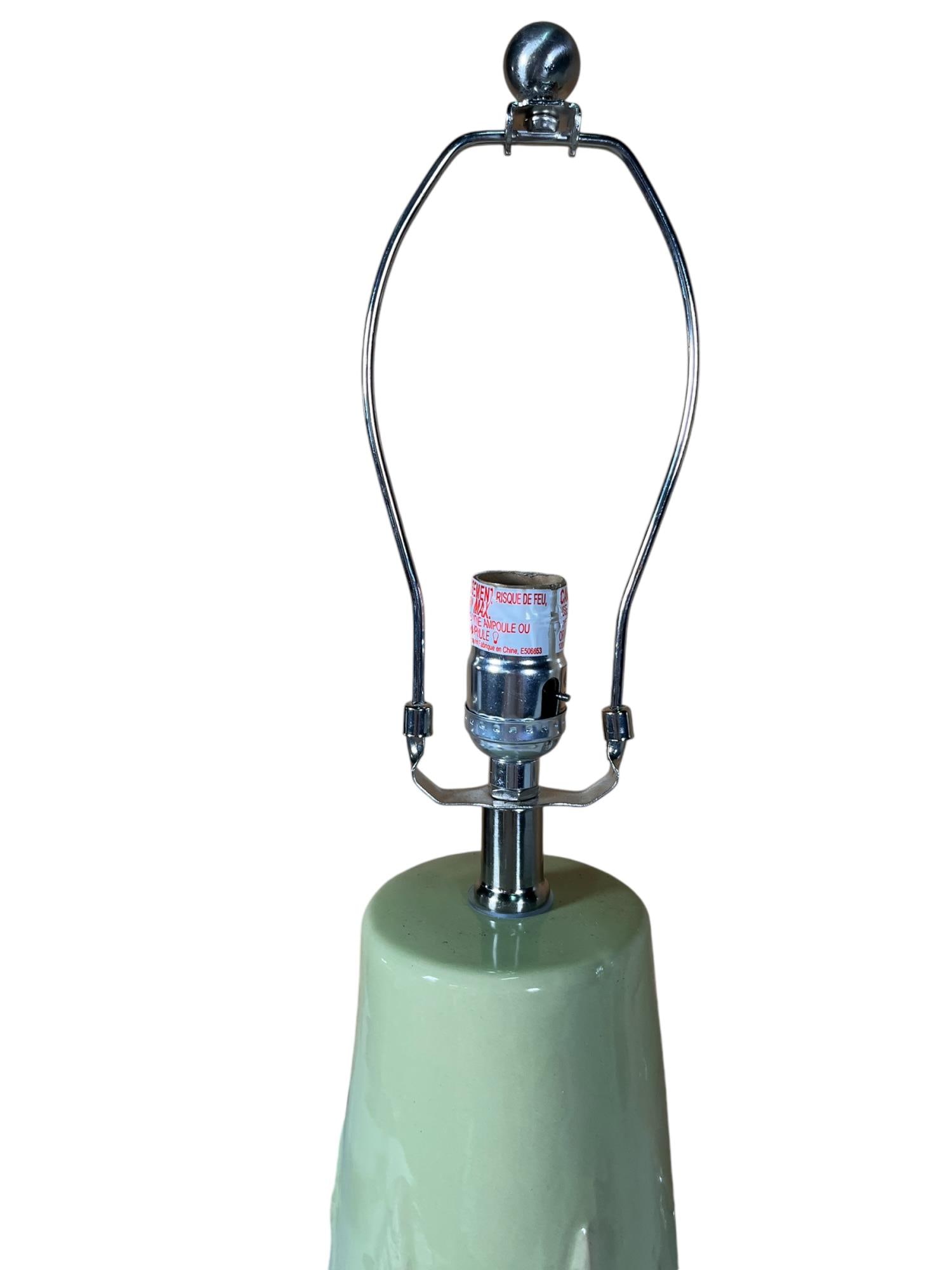 CELEDON GREEN CERAMIC TABLE LAMP - 2