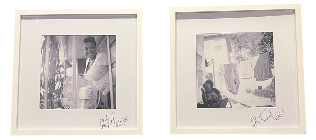 TWO B/W PHOTOGRAPHS FRAMED BY COLBY DEAL: TWO B/W PHOTOGRAPHS FRAMED BY COLBY DEAL. Height: 12.8 in. by Width: 12.8 in. by Depth: 1 IN.