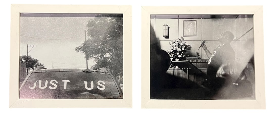 TWO B/W PHOTOGRAPHS FRAMED BY COLBY DEAL: TWO B/W PHOTOGRAPHS FRAMED BY COLBY DEAL. Height: 12.8 in. by Width: 12.8 in. by Depth: 1 IN.