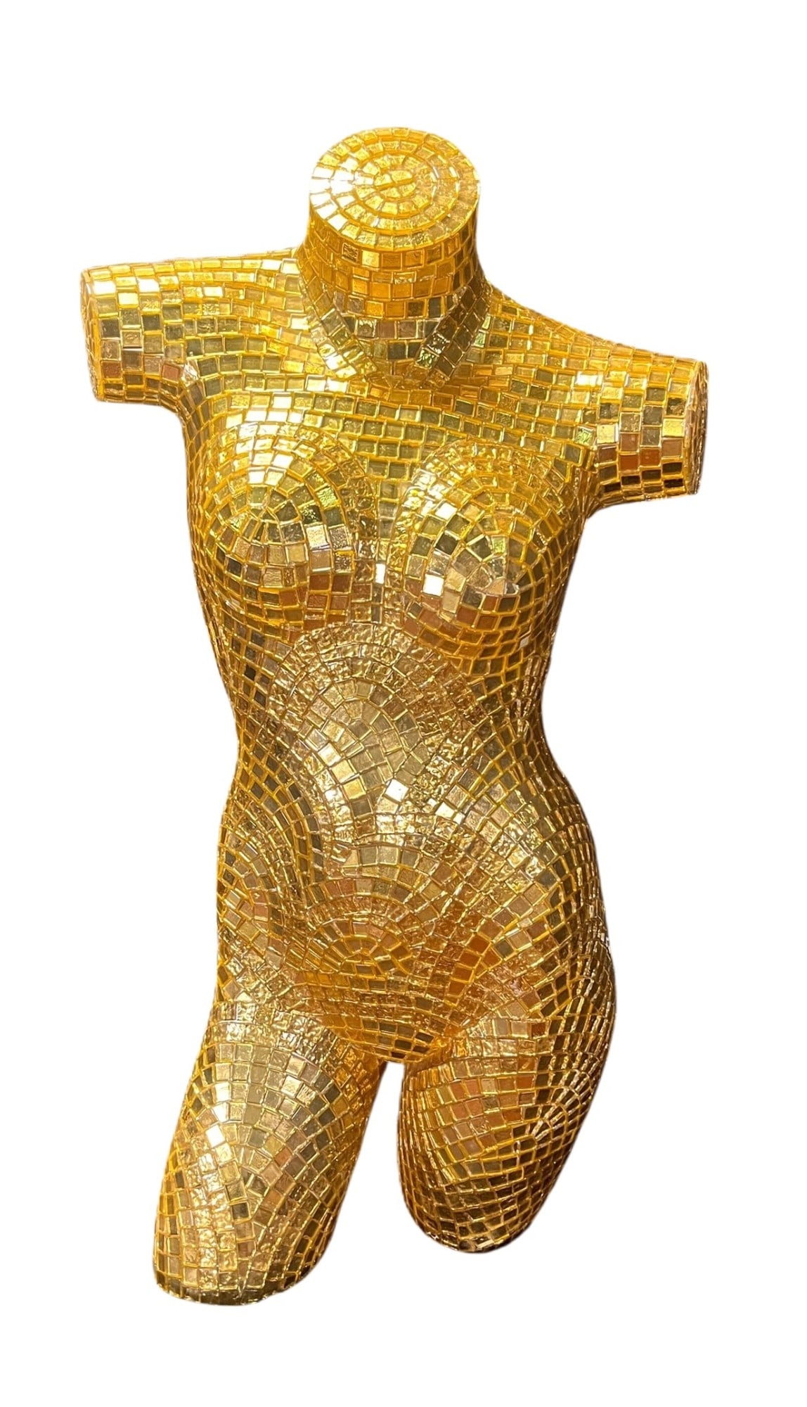 TILED MOSIAC MANNEQUIN: TILED MOSIAC MANNEQUIN Height: 35 in. by Width: 17 in. by Depth: 12 in.