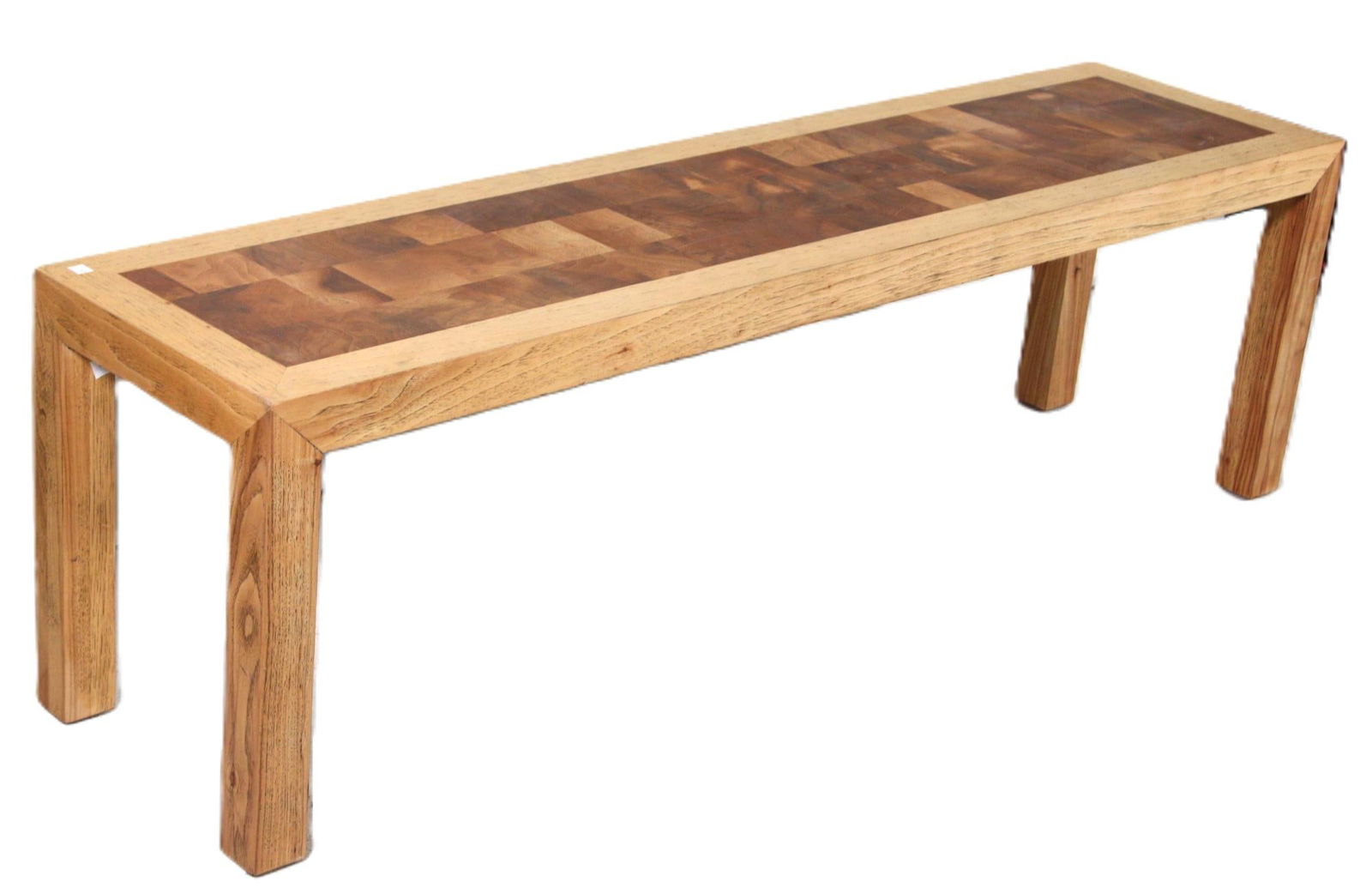 CONTEMPORARY BEECH LOW TABLE: CONTEMPORARY BEECH LOW TABLE. Height: 18 in. by Width: 60 in. by Depth: 15 in.