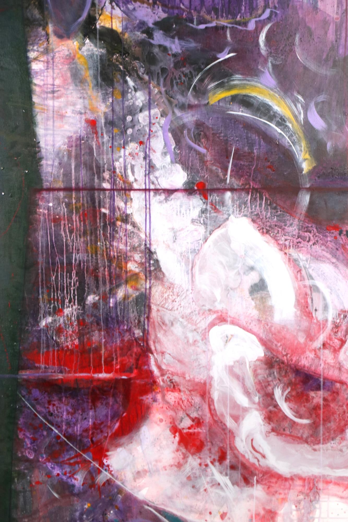 KAREN LASTRE "SOUNDS FROM WITHIN" ACRYLIC: KAREN LASTRE "SOUNDS FROM WITHIN" ACRYLIC ON CANVAS PAINTING, 2007. Height: 72 in. by Width: 60 in. by Depth: 1.5 in.