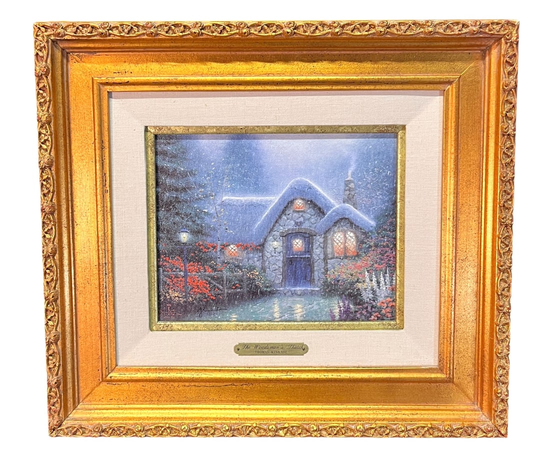 "THE WOODMAN'S THATCH" BY THOMAS KINKADE (1 of 4)