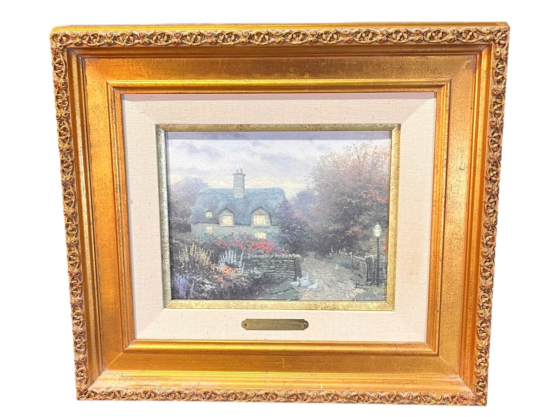 "OPEN GATE" BY THOMAS KINKADE LINTED GICLEE ON CAN (1 of 4)