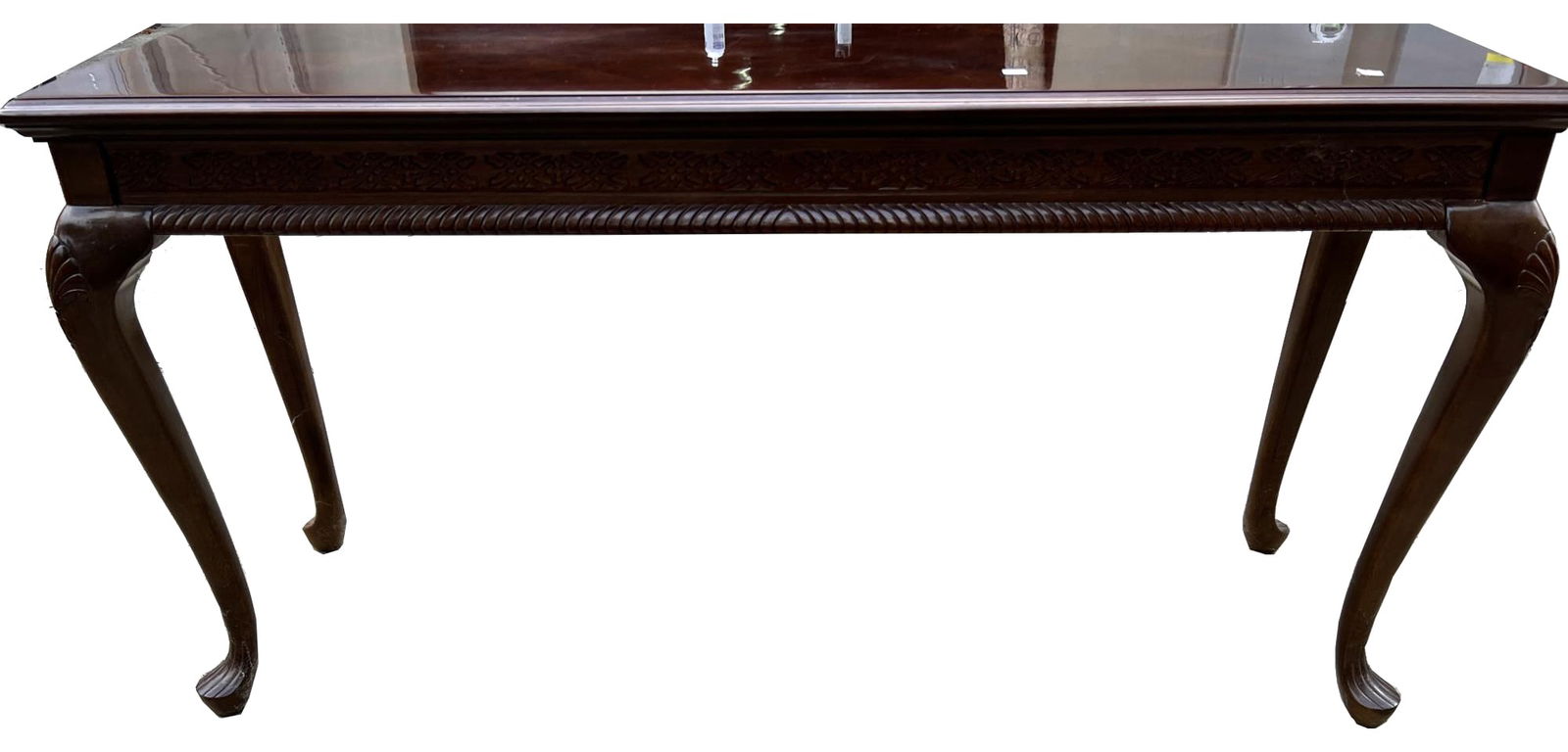 QUEEN ANNE STYLE MAHOGANY SOFA TABLE (1 of 7)