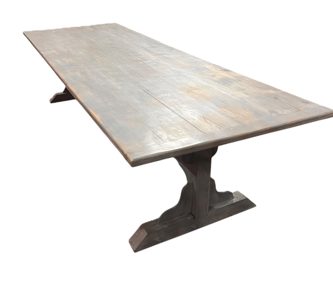 FRENCH STYLE WOODEN DINING TABLE PAINTED (1 of 6)
