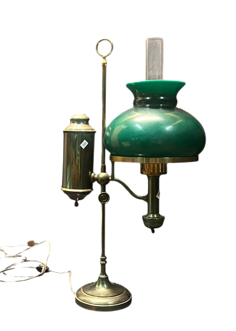 ANTIQUE VICTORIAN BRASS PARLOR STUDENT LAMP (1 of 3)
