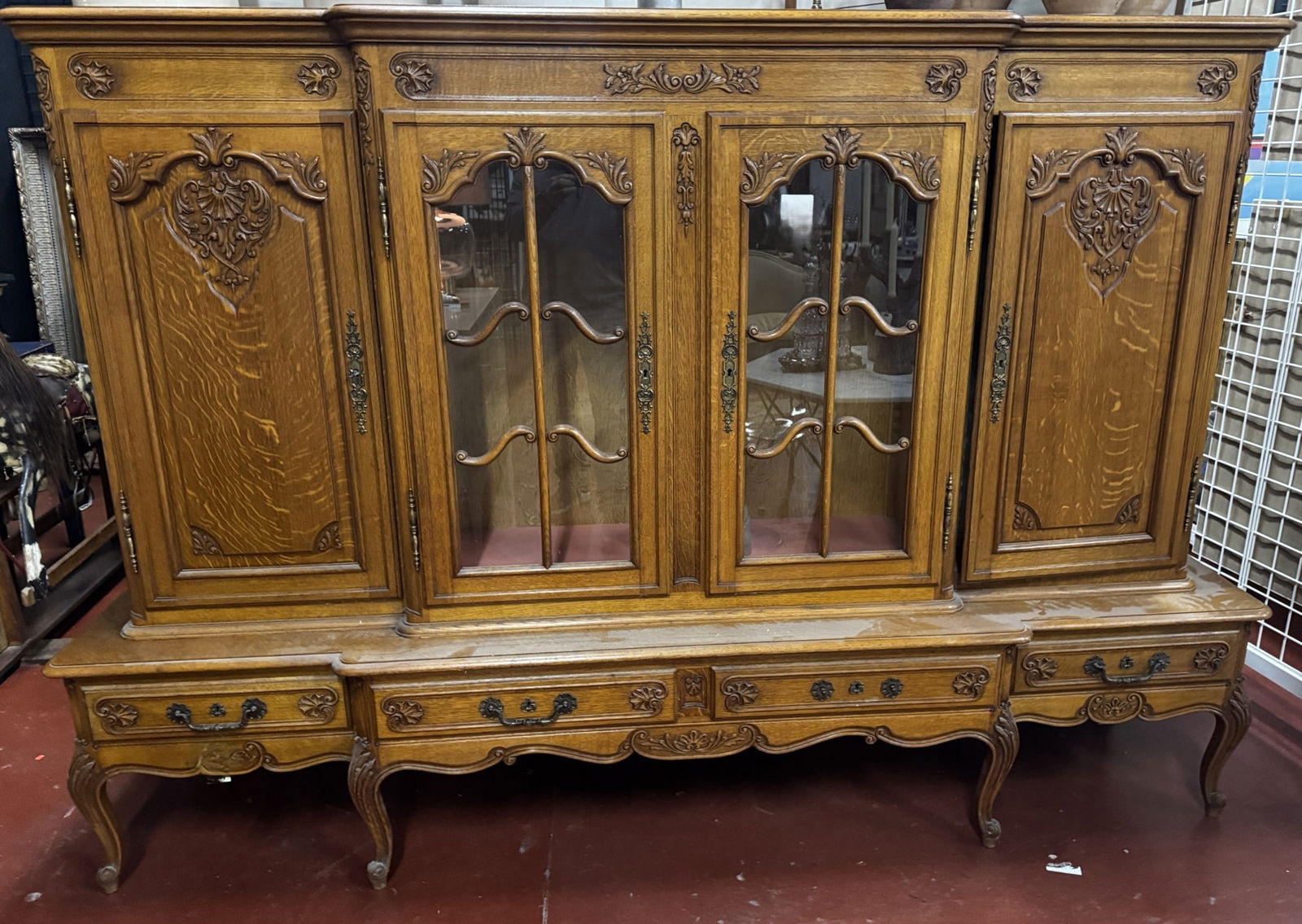 COUNTRY FRENCH CABINET ON STAND (1 of 3)