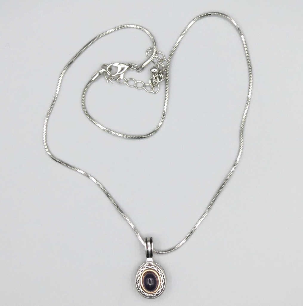 AMETHYST PENDANT ON STERLING 16" CHAIN: AMETHYST PENDANT ON STERLING 16" CHAIN. ADJUSTABLE LENGTH. Height: 5/8 in. by Width: 1/2 in. by Depth: 3/8 in.