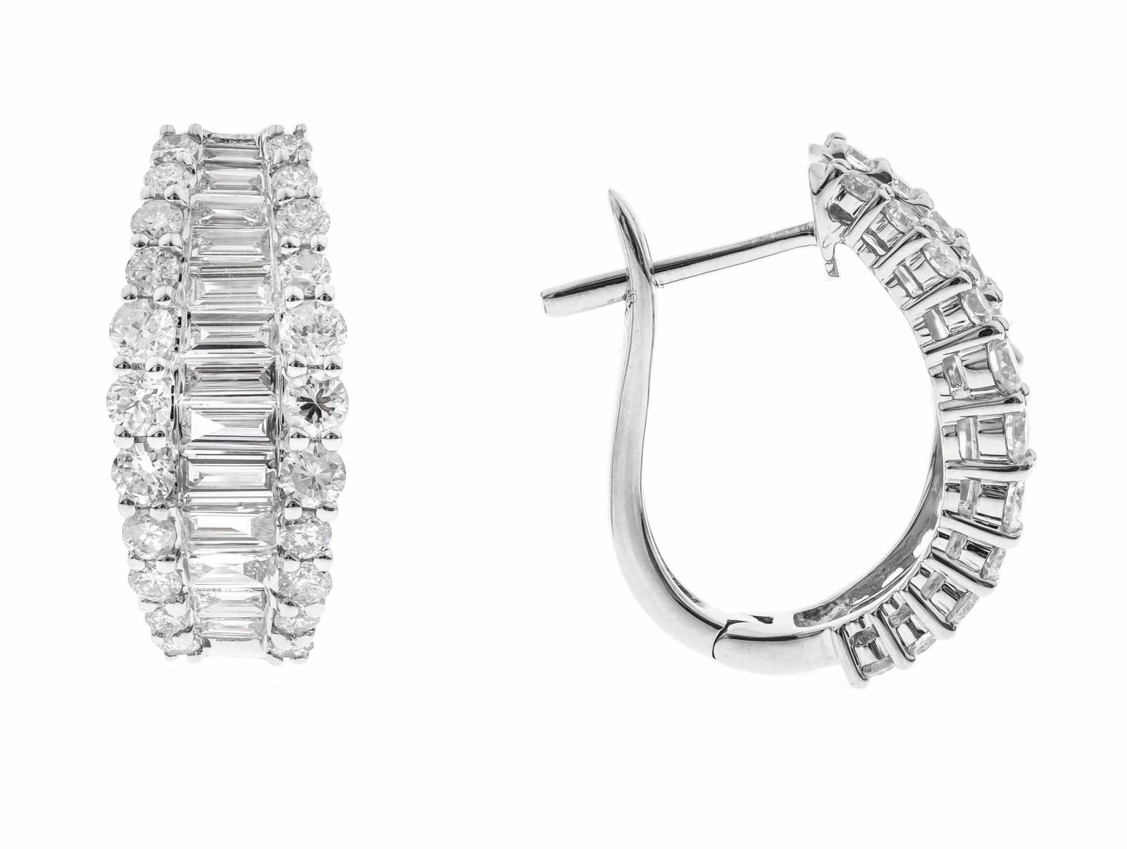 14KT WHITE GOLD DIAMOND EARRINGS (1 of 1)