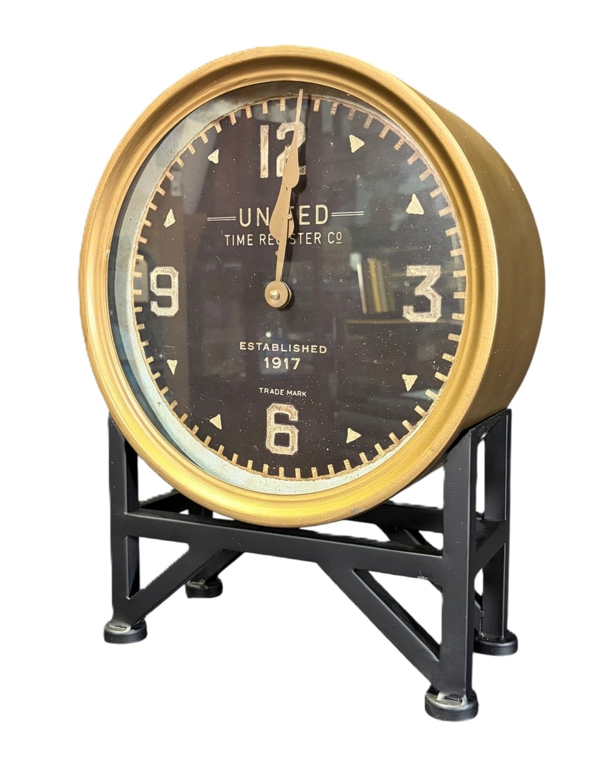 GOLD/BLACK METAL CLOCK - 2