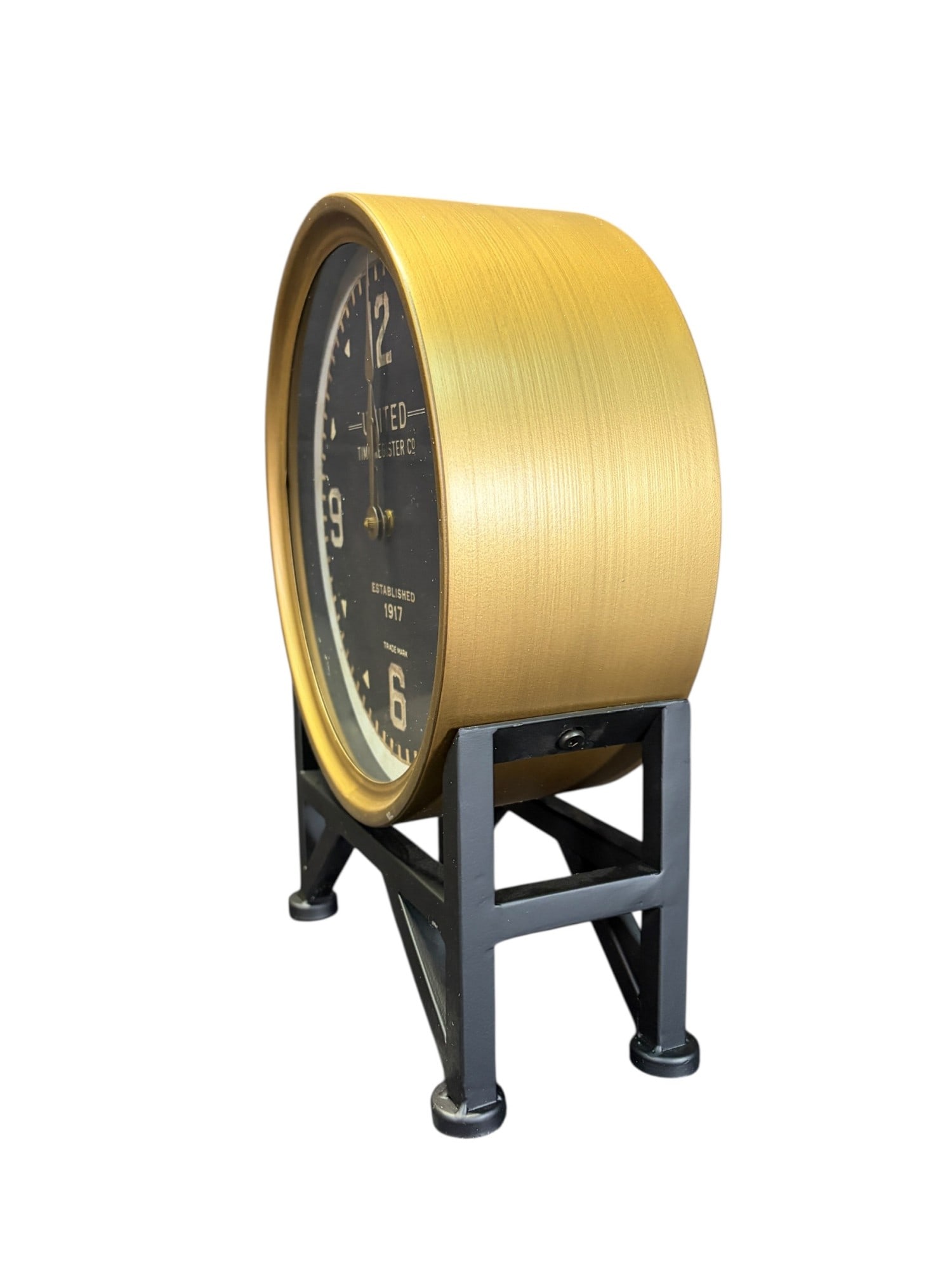 GOLD/BLACK METAL CLOCK - 3