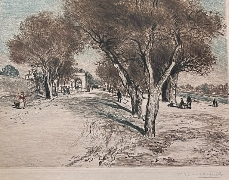 LANDSCAPE DRAWING, SIGNED - 3