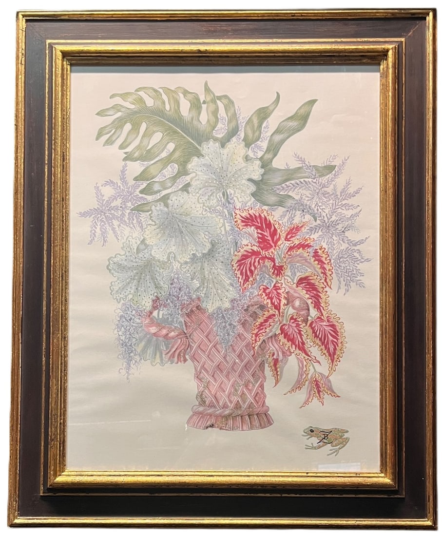 FLORAL PRINT FRAMED: FLORAL PRINT FRAMED Height: 32.5 in. by Width: 26.5 in. by Depth: 1 IN.
