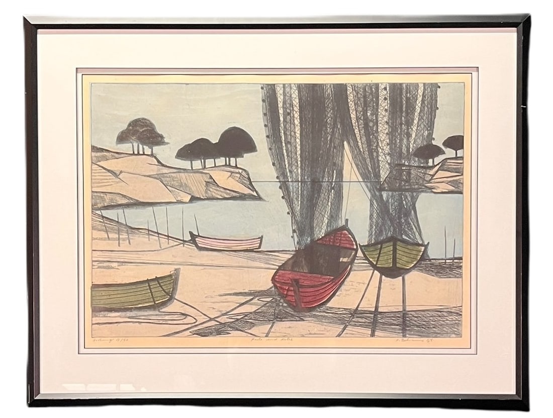 "ROOT AND NATRE" SCREENPRINT BY HERBERT BAYER: "ROOT AND NATRE" SCREENPRINT ON PAPER BY HERBERT BAYER Height: 27.5 in. by Width: 35 in. by Depth: 1 IN.