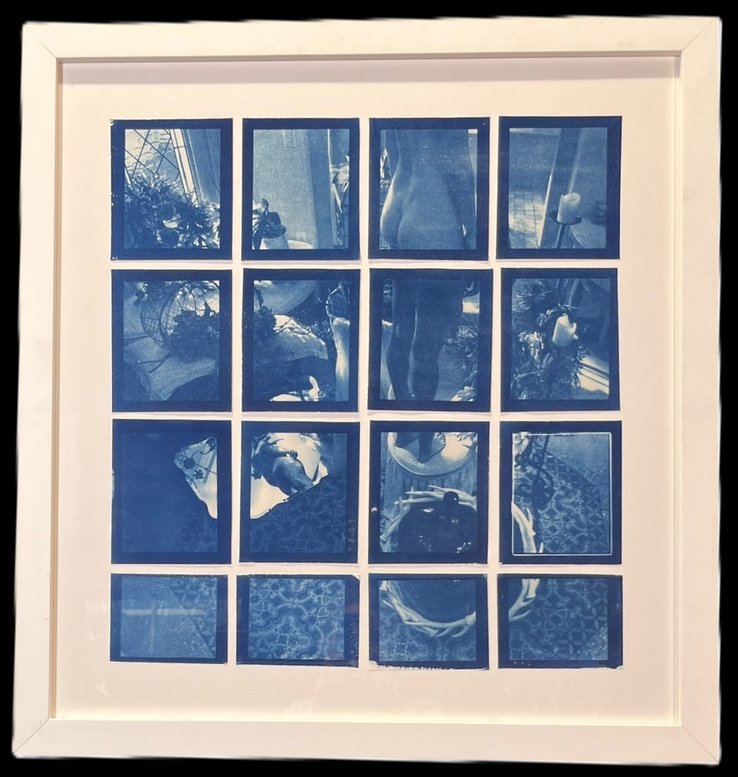 BLUE COLLAGE PHOTOGRAPH FRAMED (1 of 3)