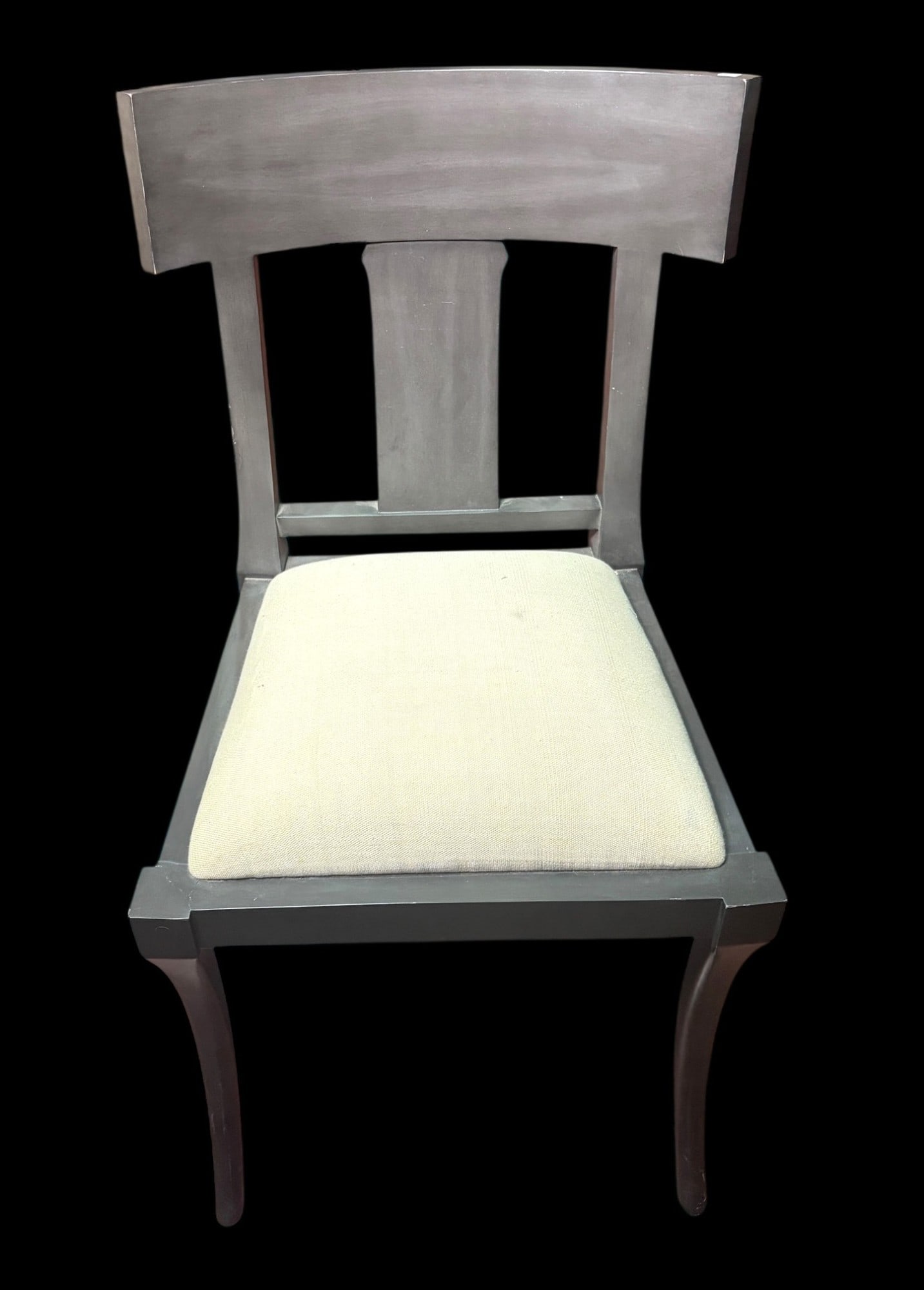 SINGLE GRAY MODERN CHAIR IN THE NEOCLASSIC TASTE (1 of 4)