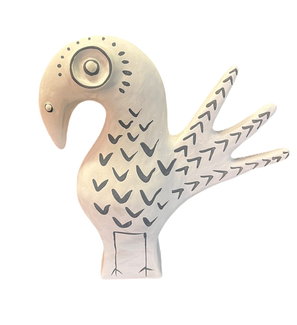 ART POTTERY CERAMIC PEACOCK (1 of 3)