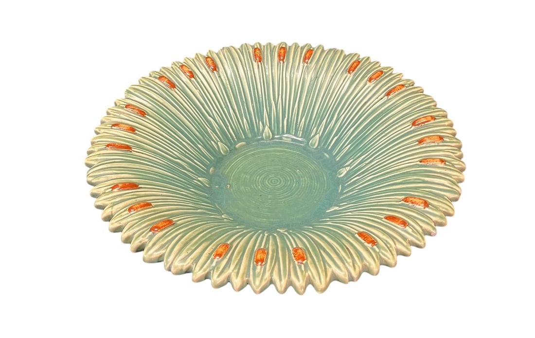 CIRCA 1940's WELLER AMERICAN POTTERY BOWL: CIRCA 1940's WELLER AMERICAN POTTERY BOWL. Height: 17 in. by Width: 17 in.