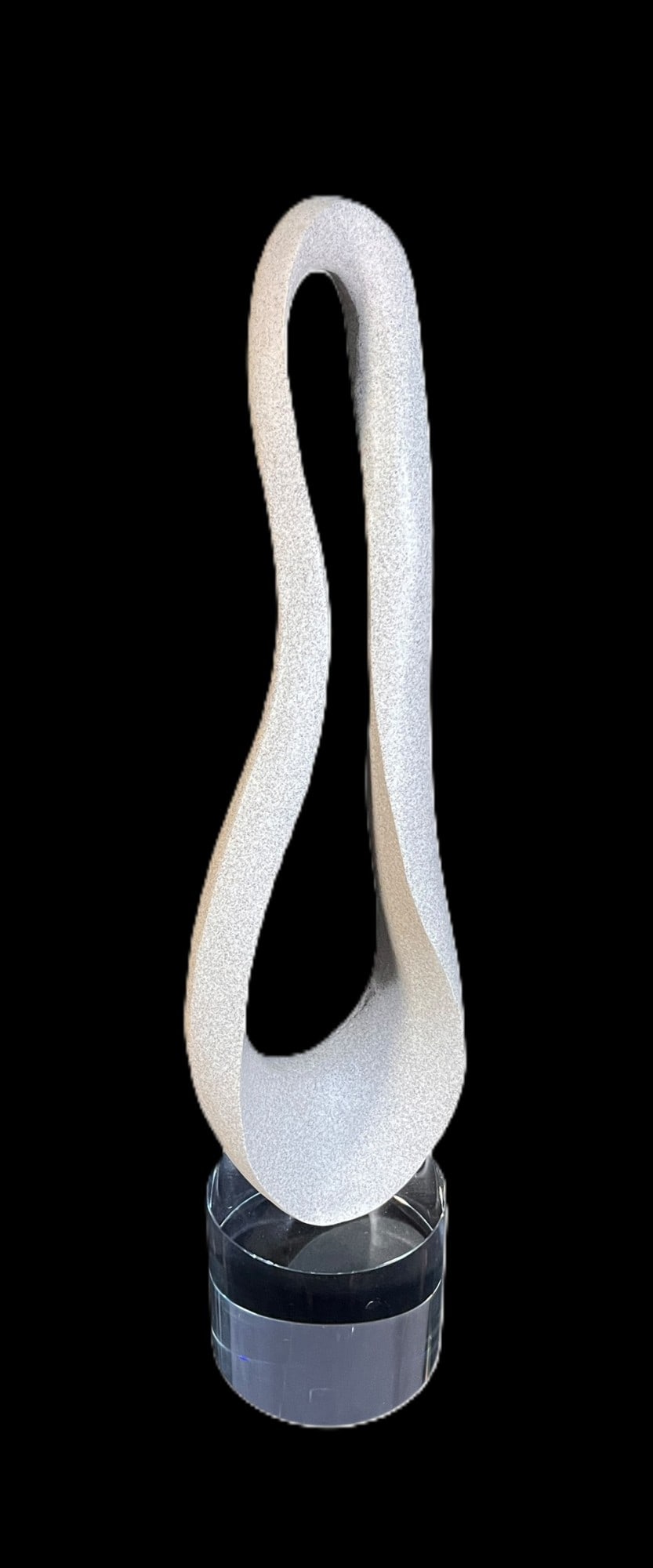 HARMONY SCULPTURE ON LUCITE BASE: HARMONY SCULPTURE ON LUCITE BASE. Height: 26 in. by Width: 7 in. by Depth: 7 in.